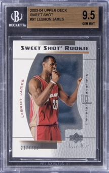 2003 Upper Deck Sweet Shot #91 LeBron James Rookie Card - BGS GEM MINT 9.5